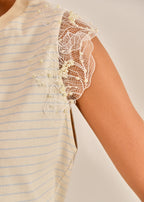 Camiseta Voar Malha Listrada