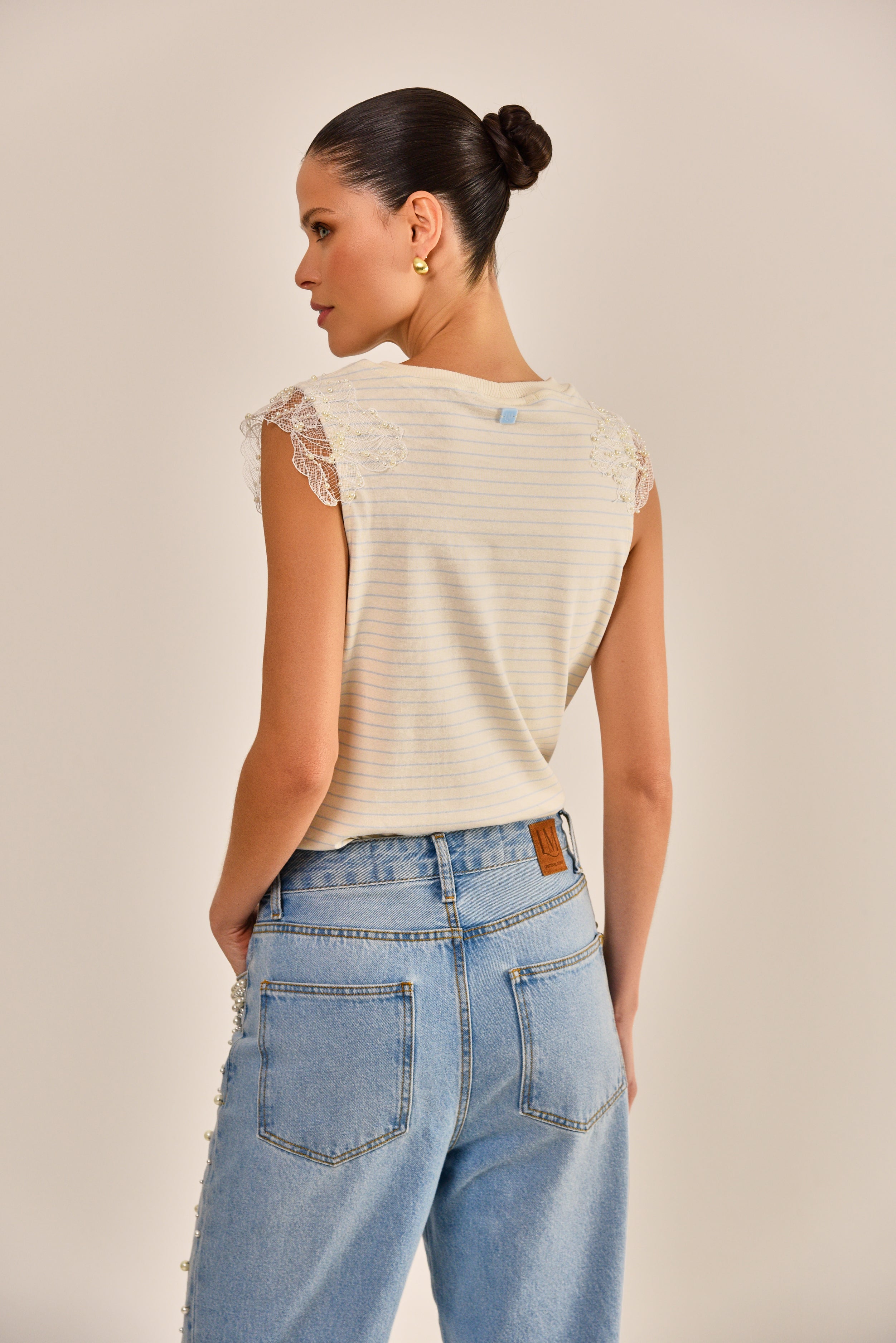 Camiseta Voar Malha Listrada