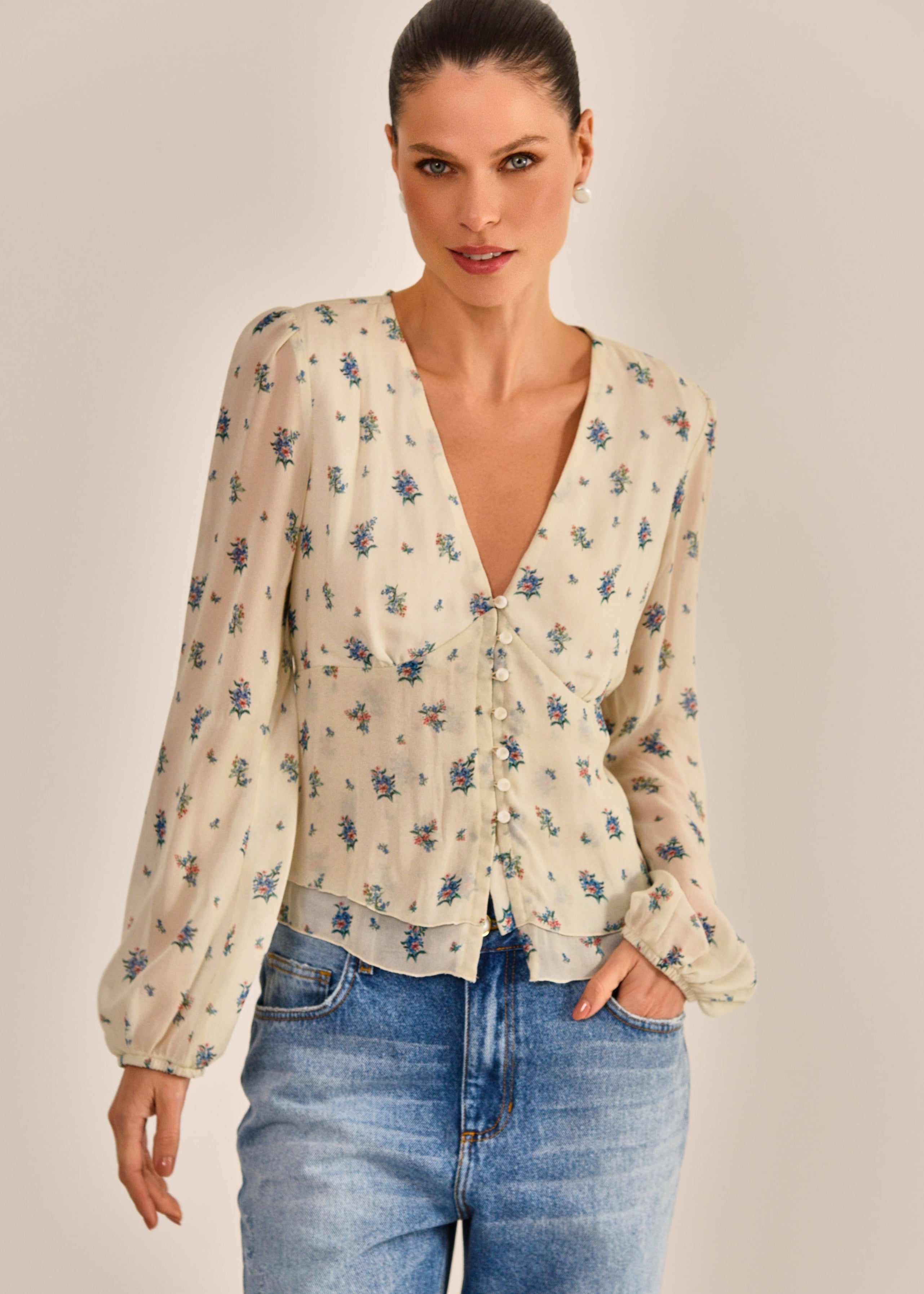 Blusa Ana Laura Crepe de Viscose