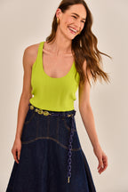 BLUSA YASH CREPE DE VISCOSE VERDE