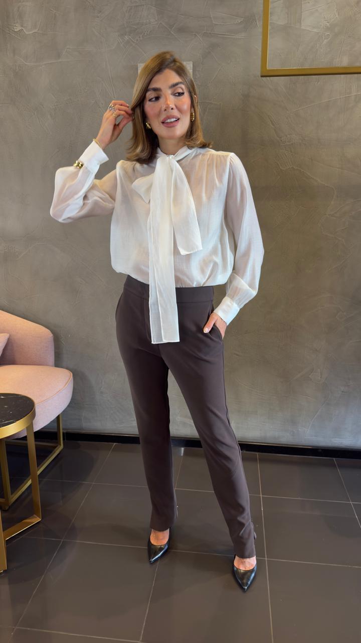 BLUSA ALFAIATARIA MANGA LONGA DENISE