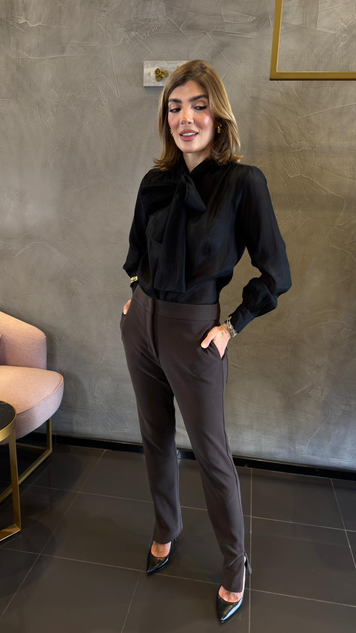 BLUSA ALFAIATARIA MANGA LONGA DENISE